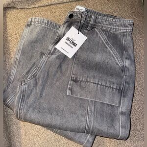 Princess Polly Gray High Rise Cargo Jeans